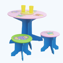 Preciosa mesa de madera de la escuela y la silla para los niños, juguete de madera Jardín de infantes de mesa y la silla, lindo jardín de madera tabla Wj278377